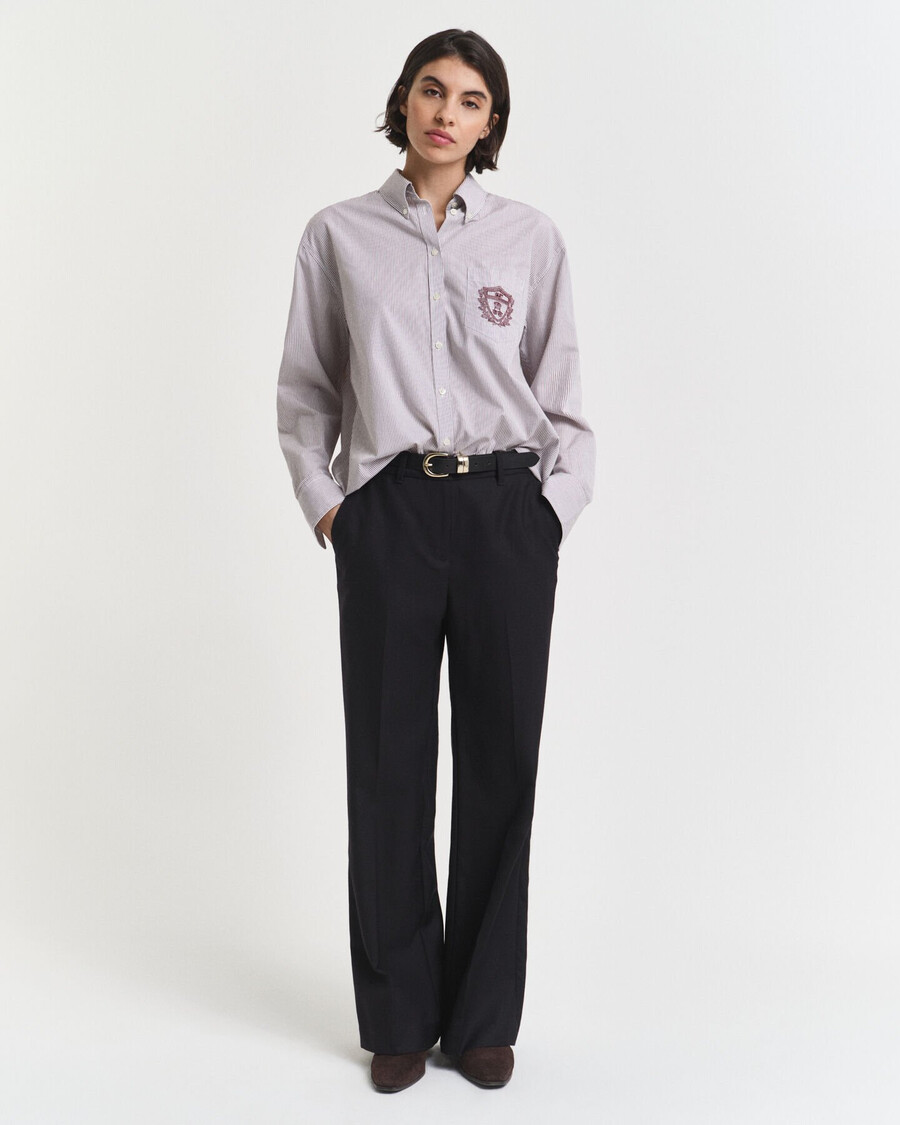 tailored wool blend pants - black