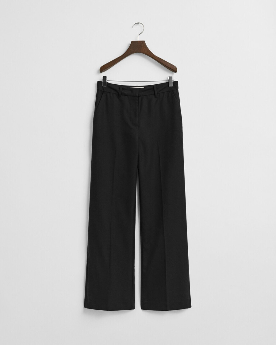 tailored wool blend pants - black