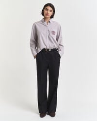 tailored wool blend pants - black