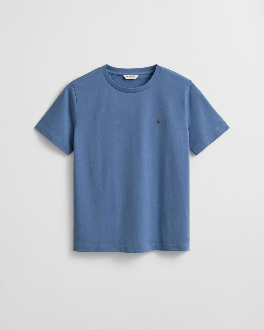 shield tshirt - faded denim