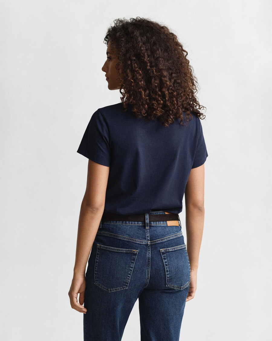 shield tshirt - evening blue