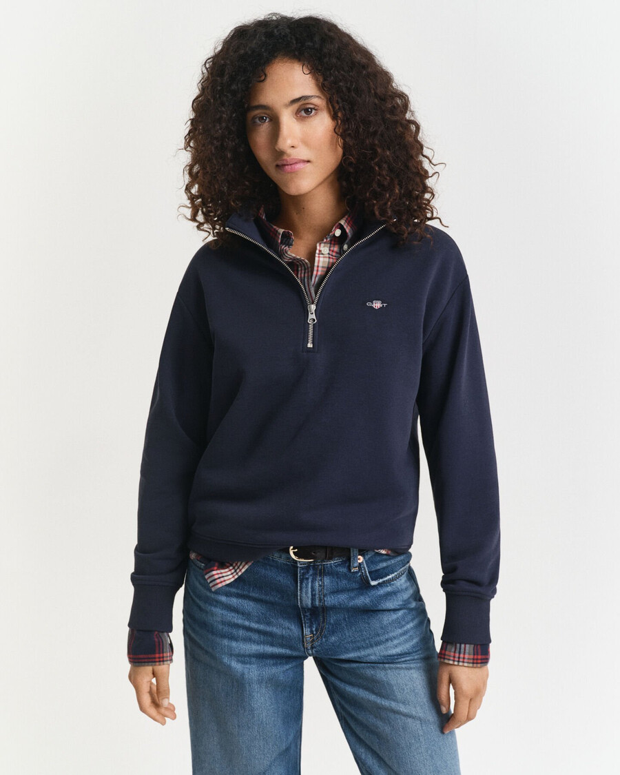 shield half zip sweatshirt - evening blue