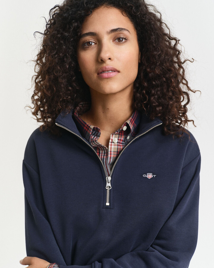 shield half zip sweatshirt - evening blue
