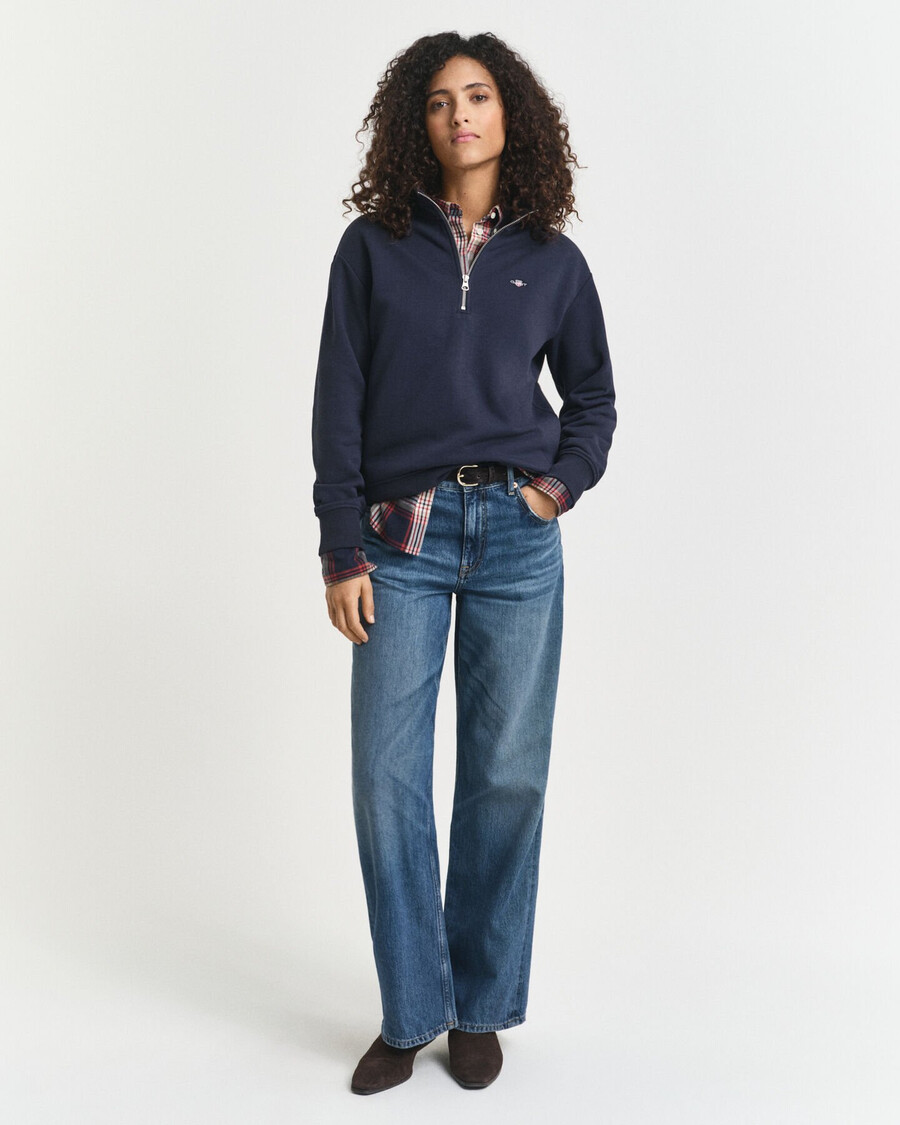 shield half zip sweatshirt - evening blue