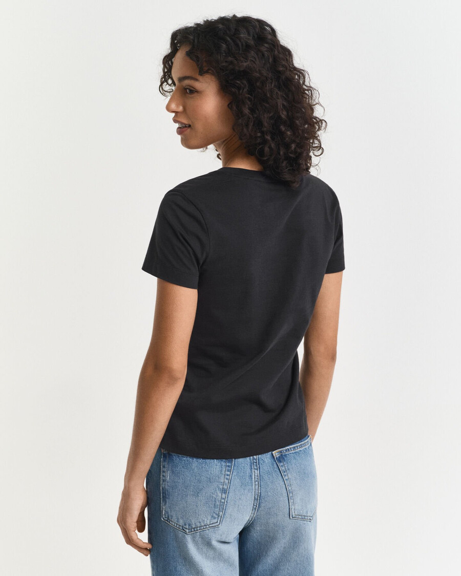 shield vneck tshirt - black