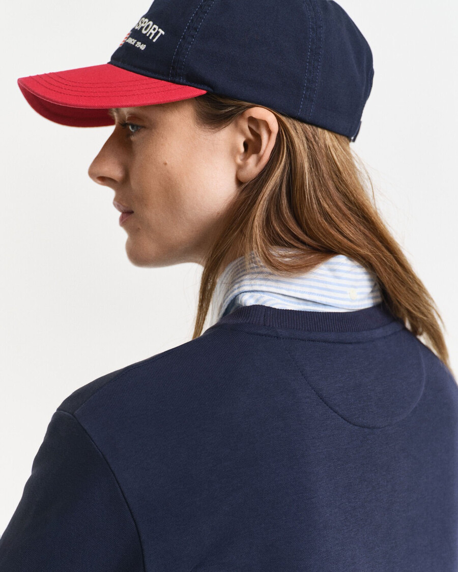 shield crew neck sweat dress - evening blue