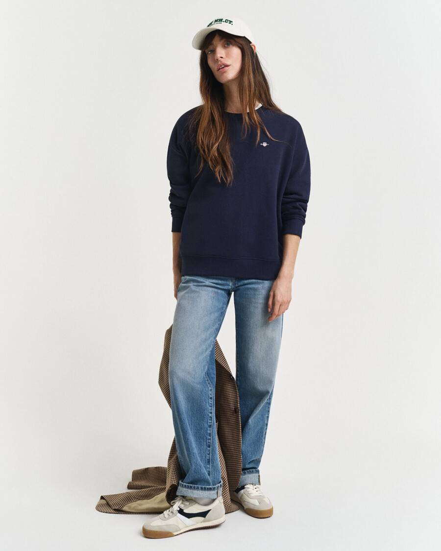 shield crew neck sweatshirt - evening blue