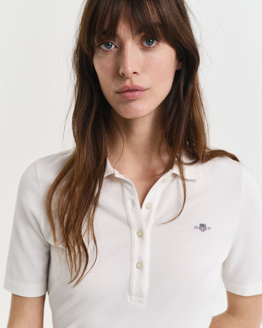 shield piqué polo shirt - eggshell