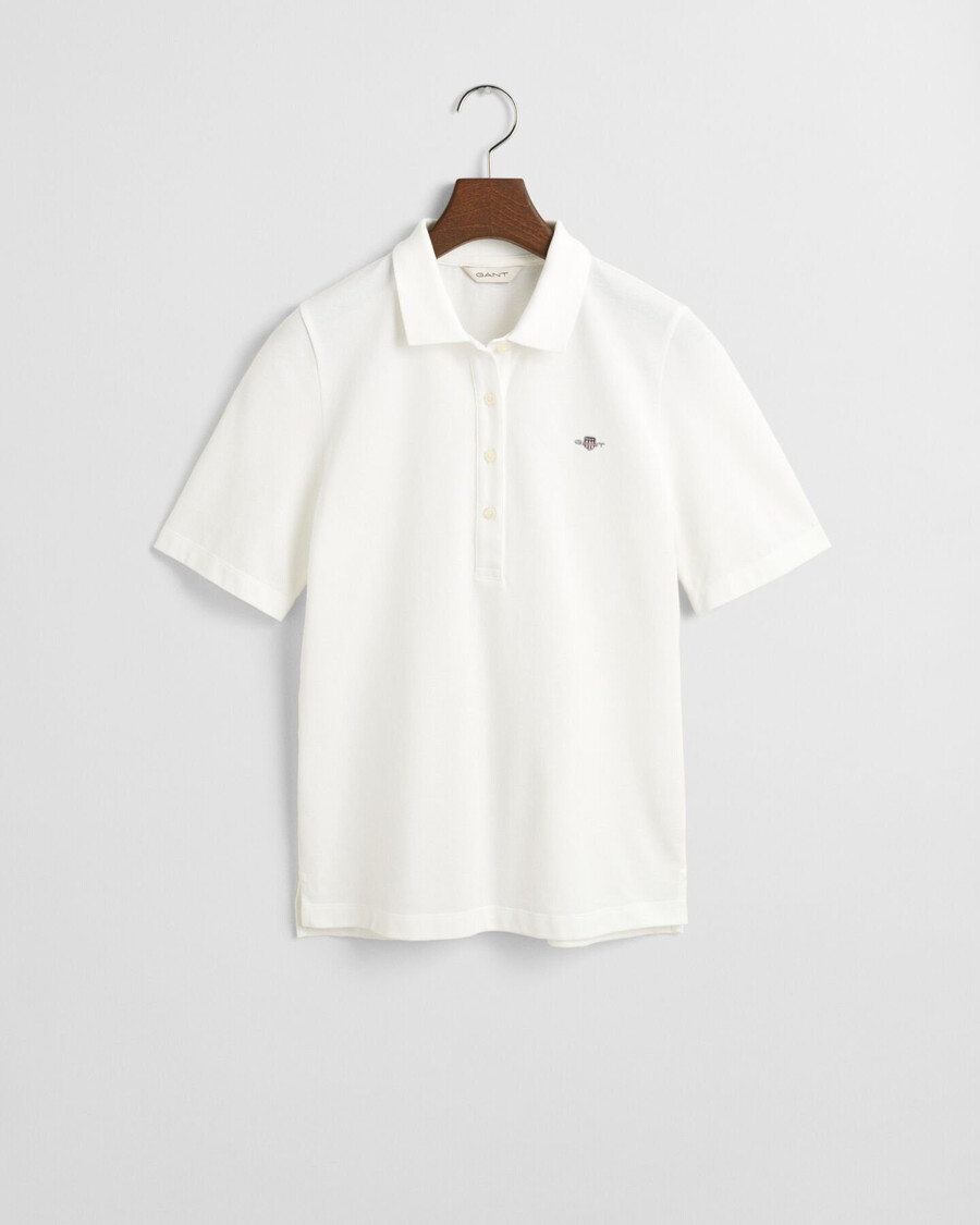 shield piqué polo shirt - eggshell