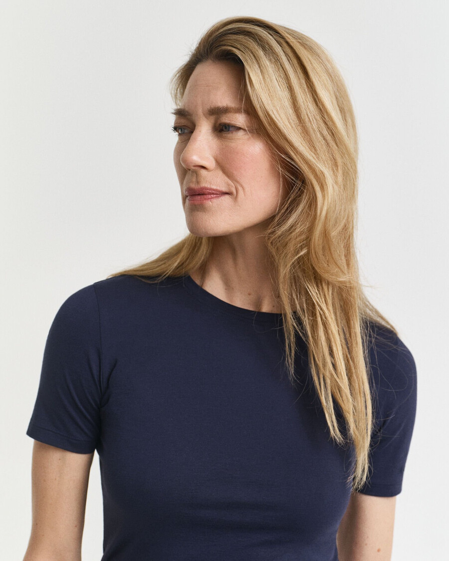 light cotton tshirt - evening blue