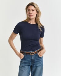 light cotton tshirt - evening blue
