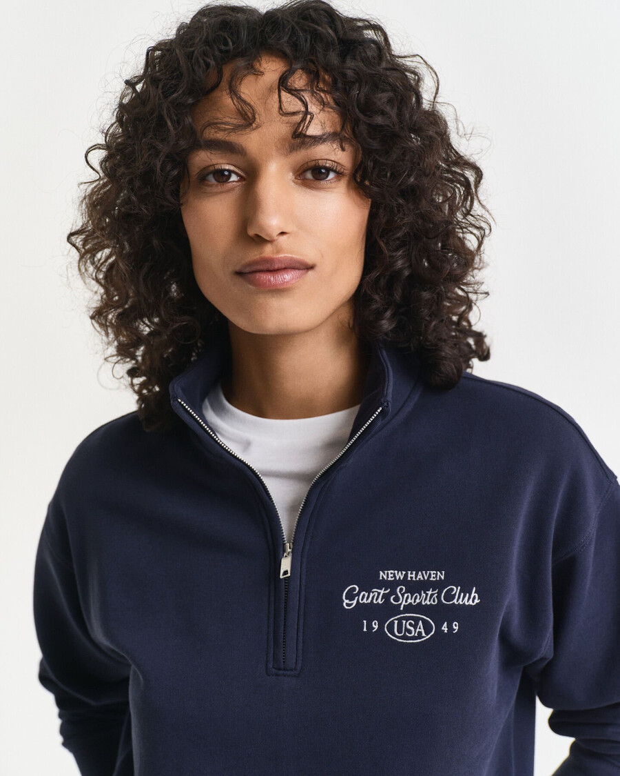 graphic halfzip sweatshirt - evening blue
