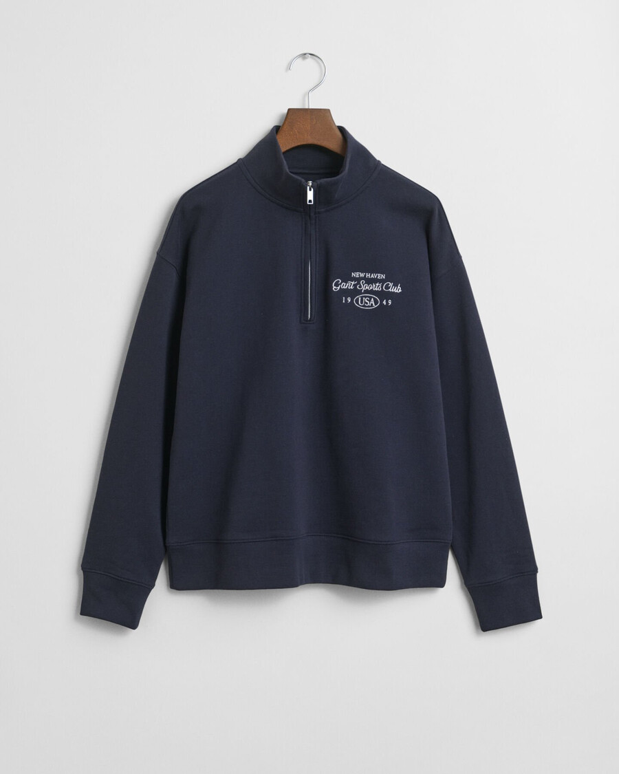 graphic halfzip sweatshirt - evening blue