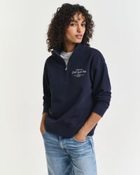 graphic halfzip sweatshirt - evening blue