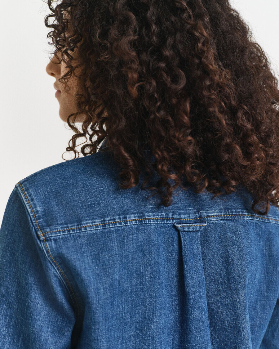 regular fit denim shirt - indigo