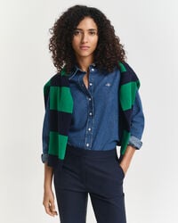 regular fit denim shirt - indigo