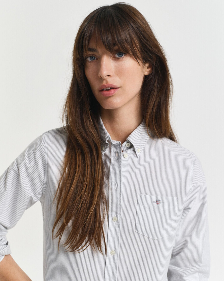 regular fit classic striped oxford shirt - classic blue