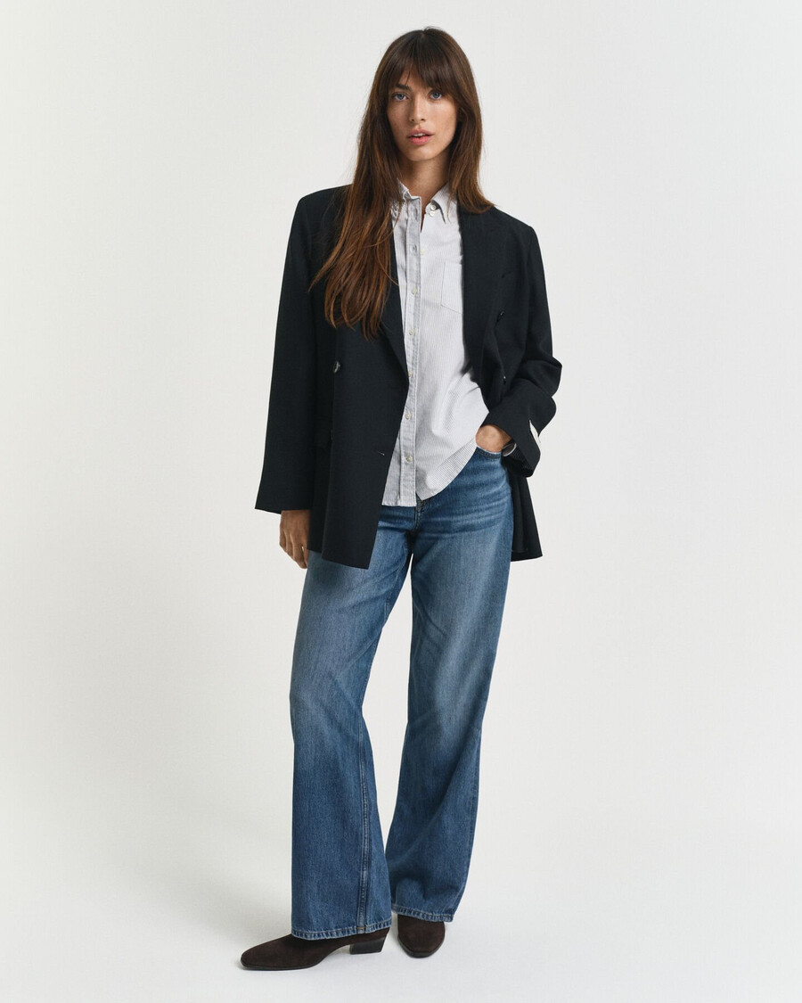 regular fit classic striped oxford shirt - classic blue