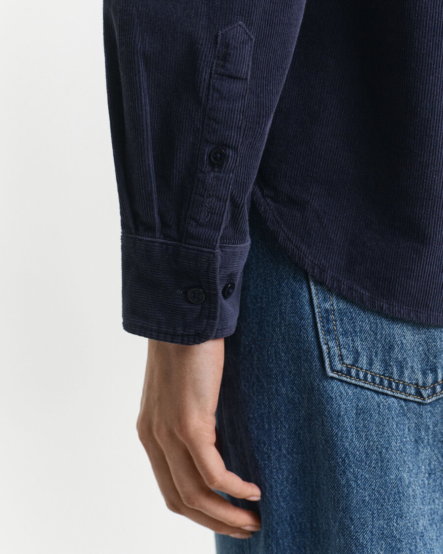 regular fit corduroy shirt - evening blue