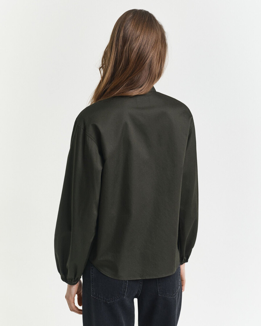 cotton blouse - dark moss green