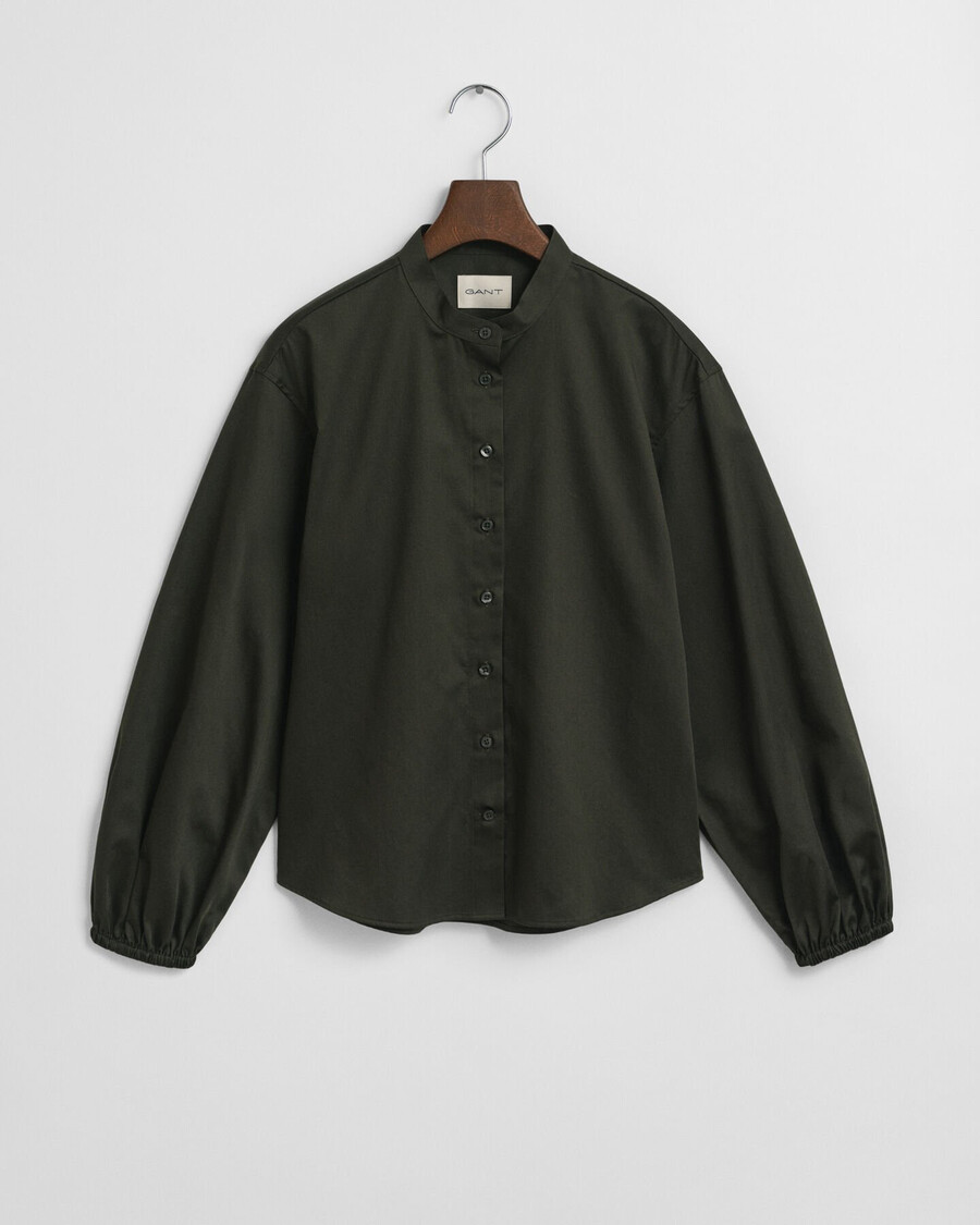 cotton blouse - dark moss green