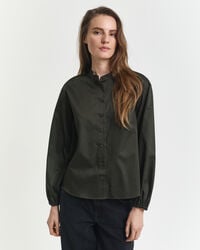 cotton blouse - dark moss green