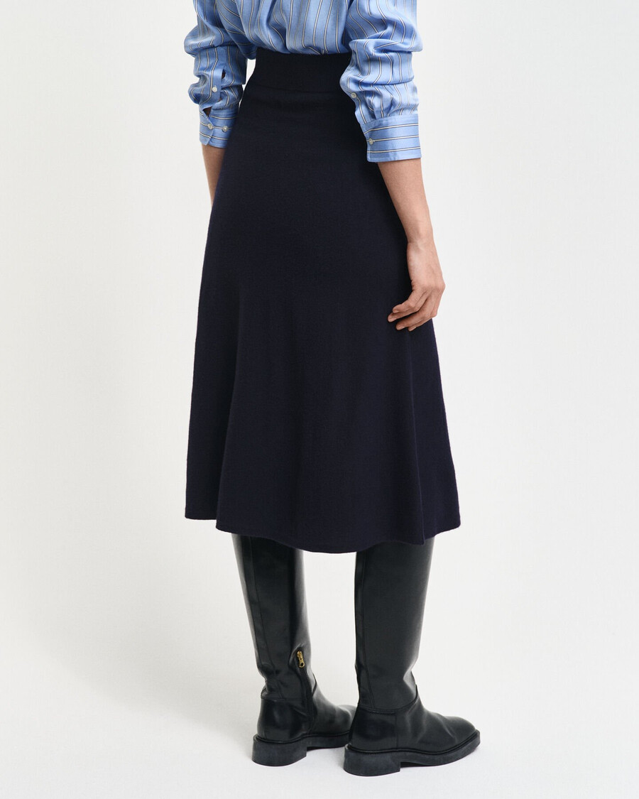 superfine lambswool skirt - evening blue