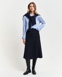superfine lambswool skirt - evening blue