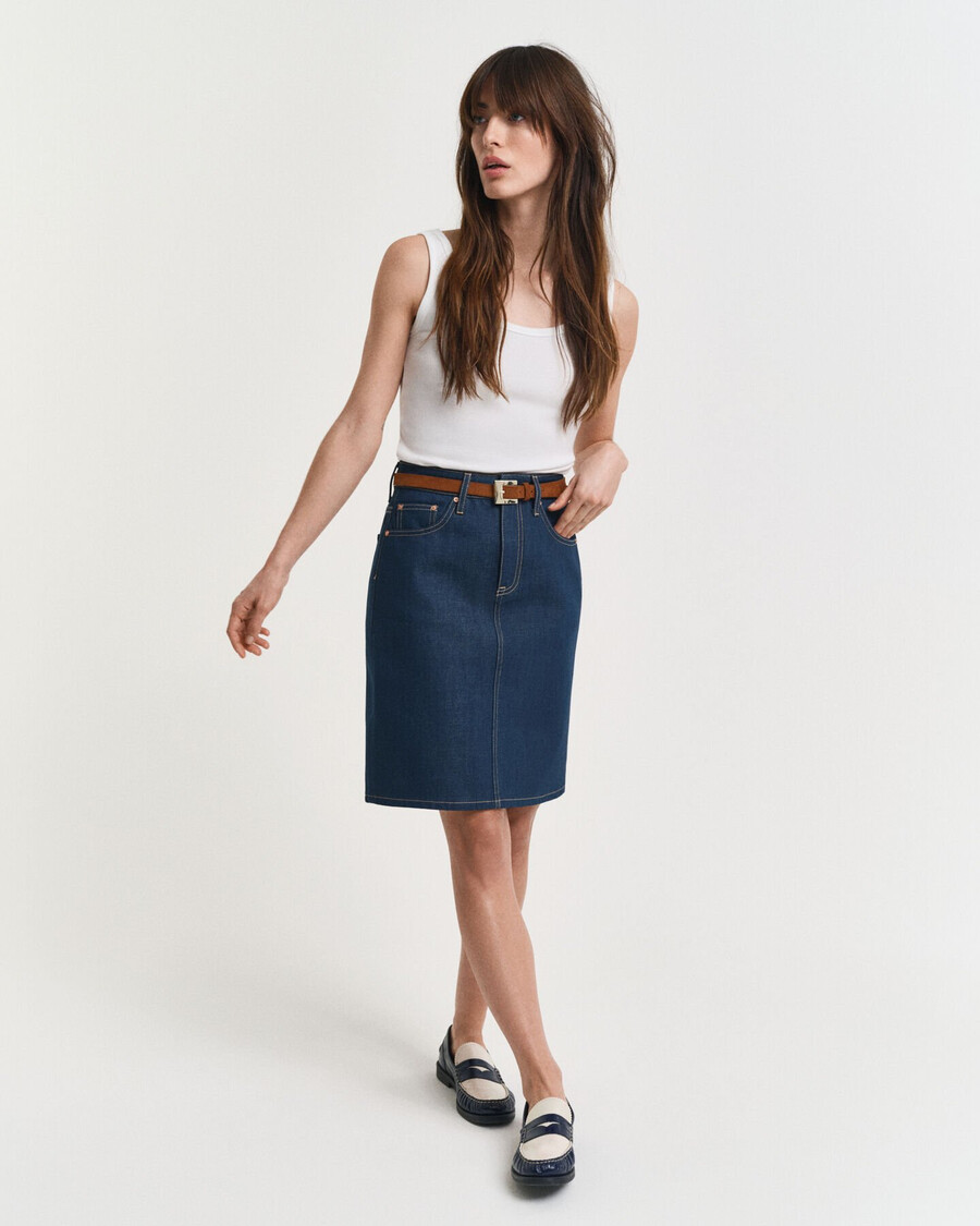 denim skirt - mid blue