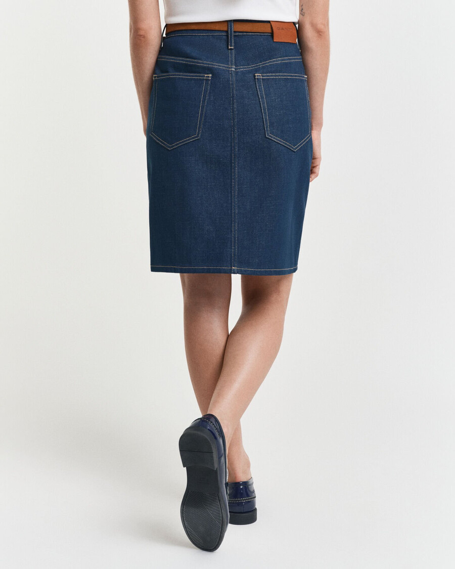 denim skirt - mid blue