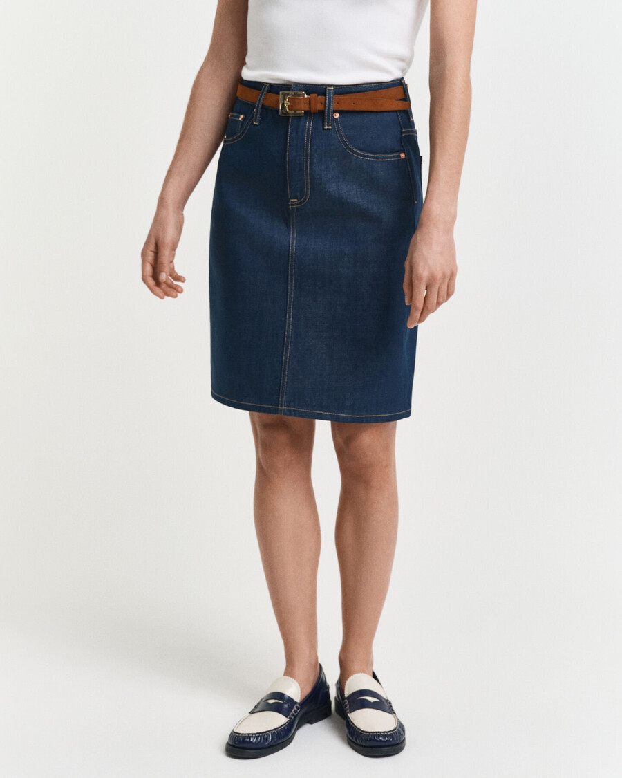 denim skirt - mid blue
