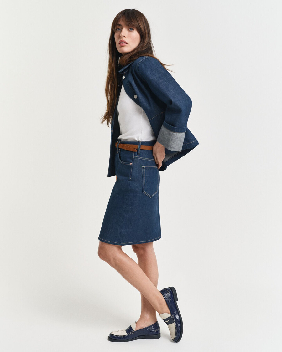 denim skirt - mid blue