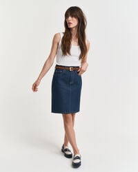 denim skirt - mid blue