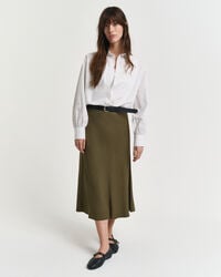 fluid midi skirt - moss green