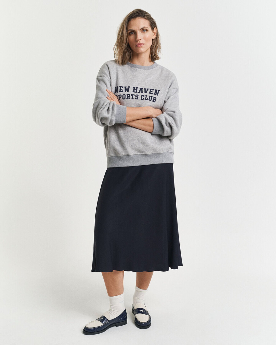 fluid midi skirt - evening blue