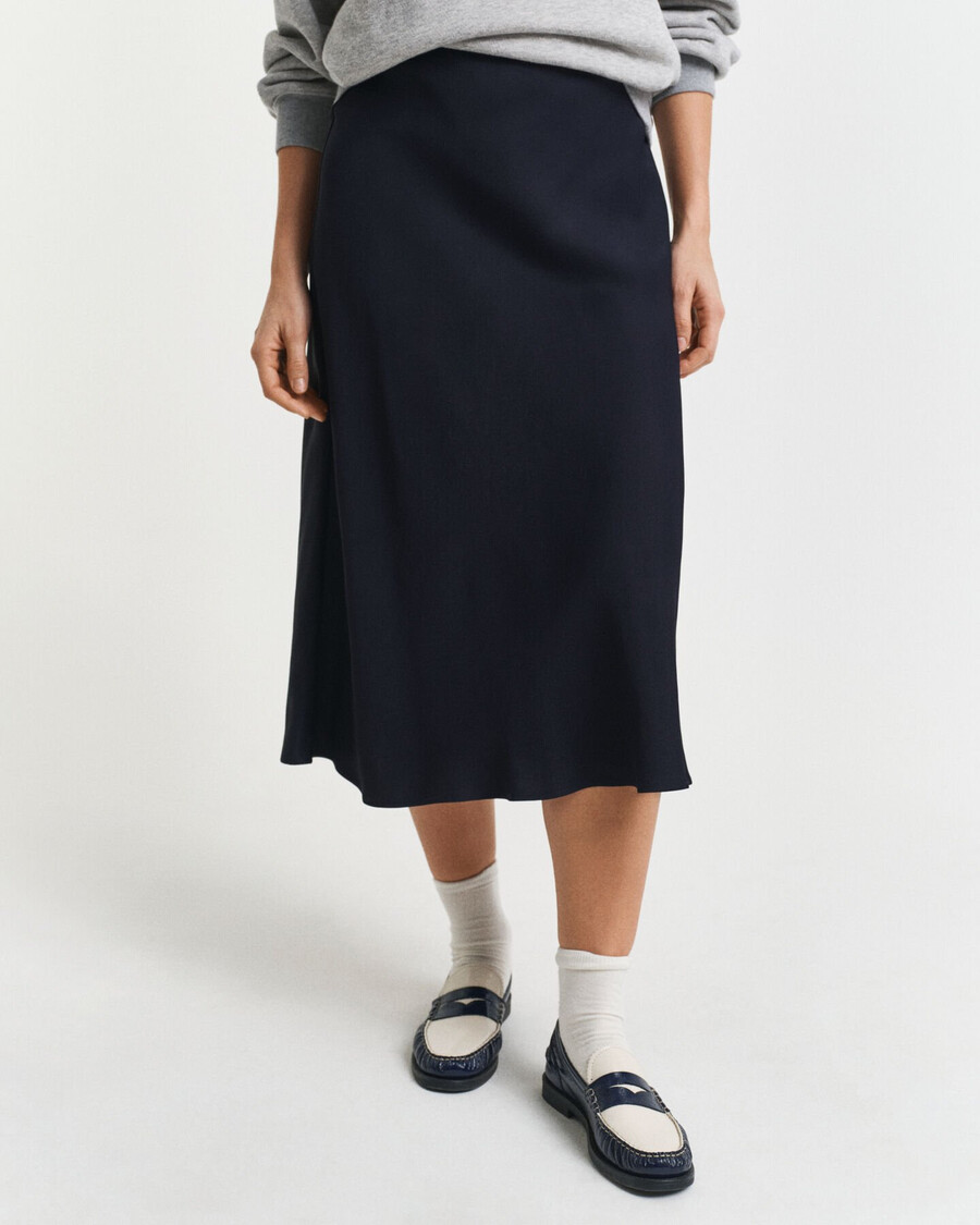 fluid midi skirt - evening blue