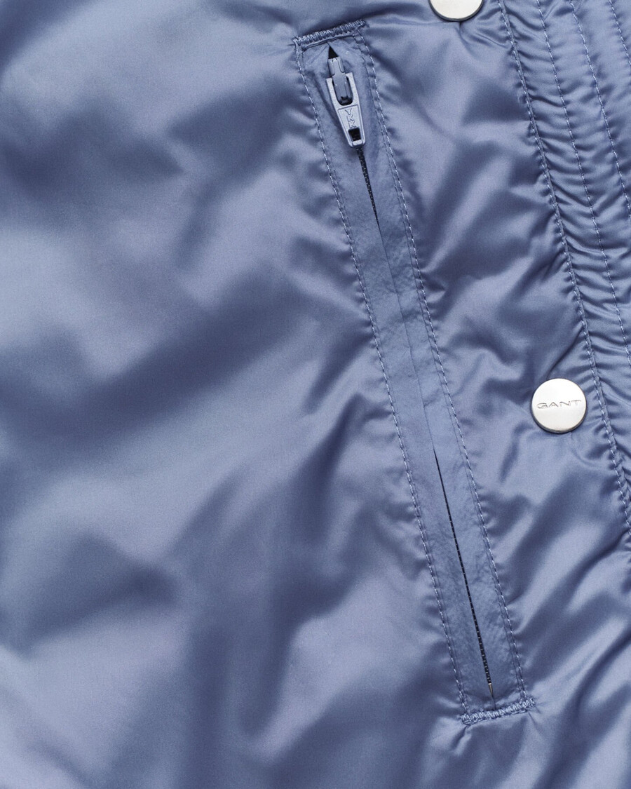 light down vest - faded denim
