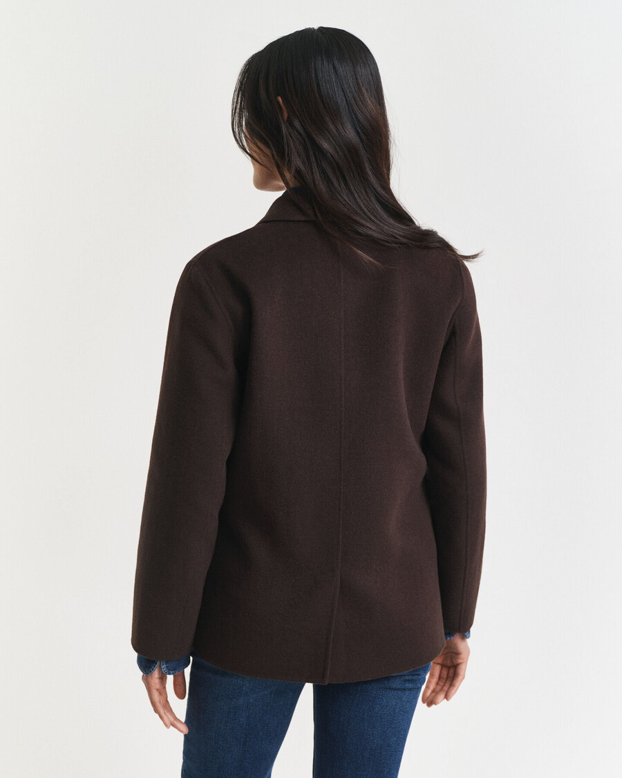 regular fit handstitched club blazer - deep brown