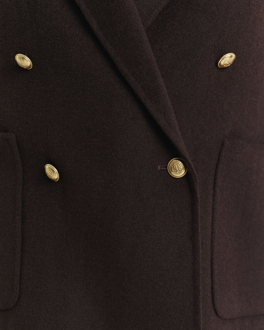 regular fit handstitched club blazer - deep brown