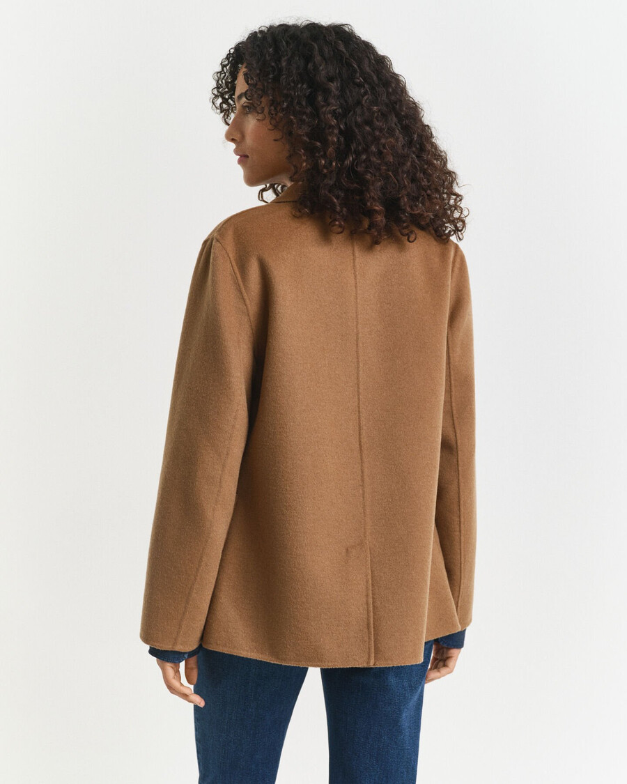regular fit handstitched club blazer - roasted walnut