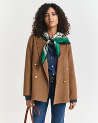regular fit handstitched club blazer - roasted walnut