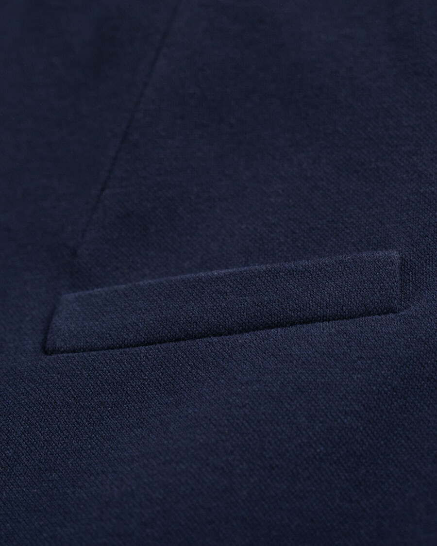 slim fit piqué blazer - evening blue