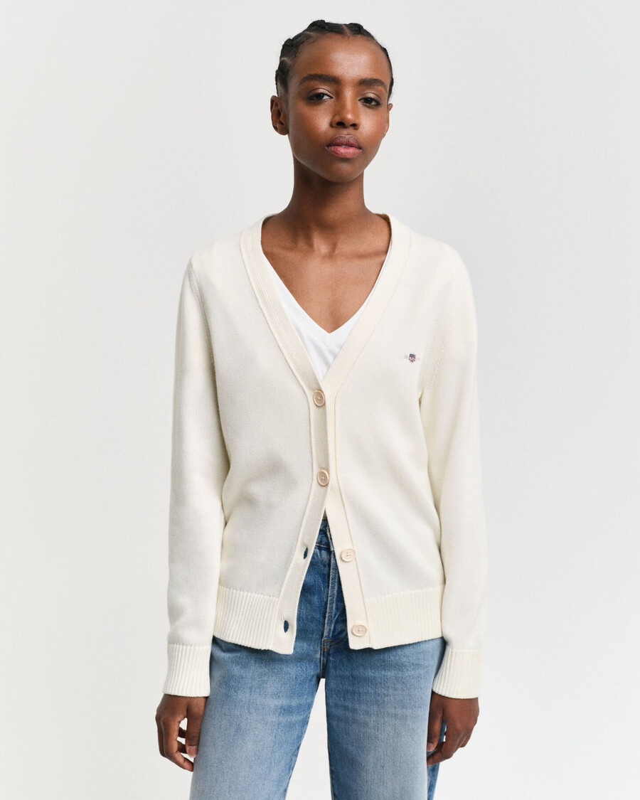 classic cotton cardigan - cream