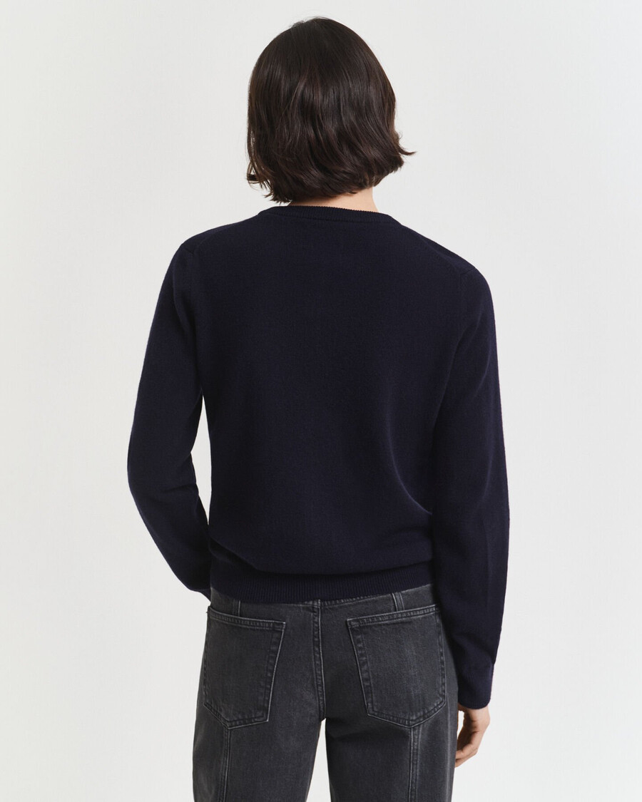 superfine lambswool cardigan - evening blue