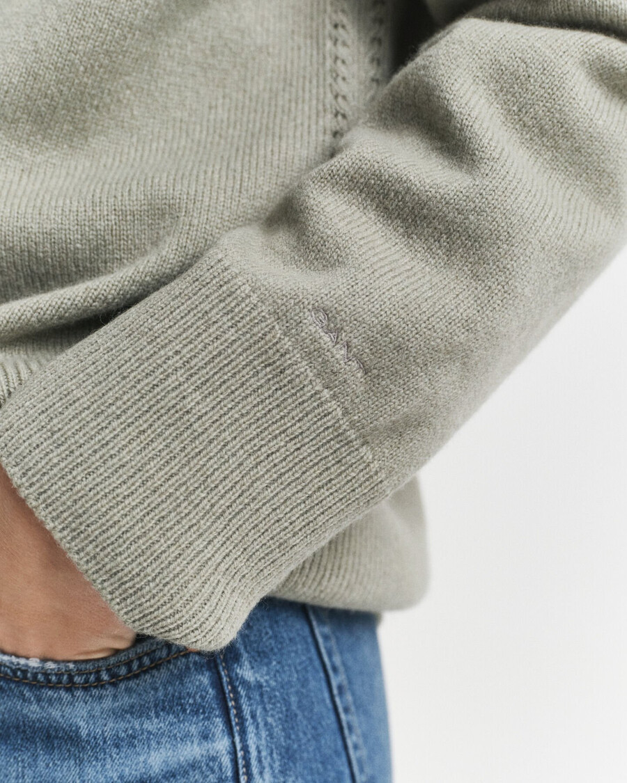 wool cashmere blend cardigan - faded sage