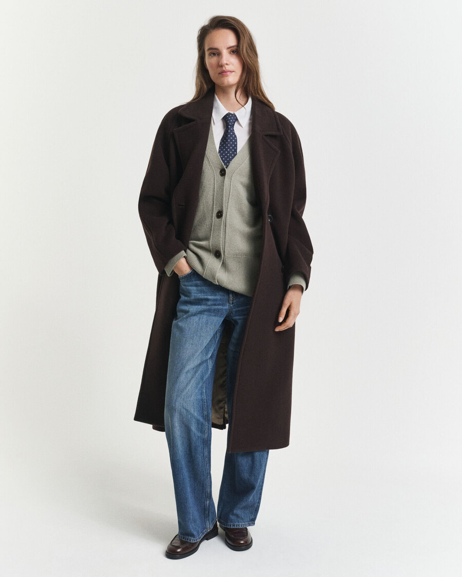 wool cashmere blend cardigan - faded sage