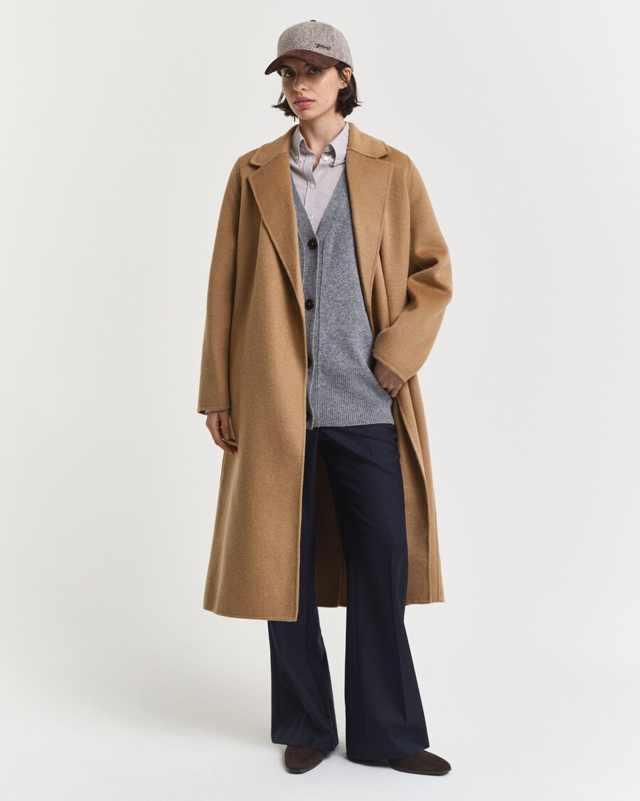 wool cashmere blend cardigan - charcoal melange