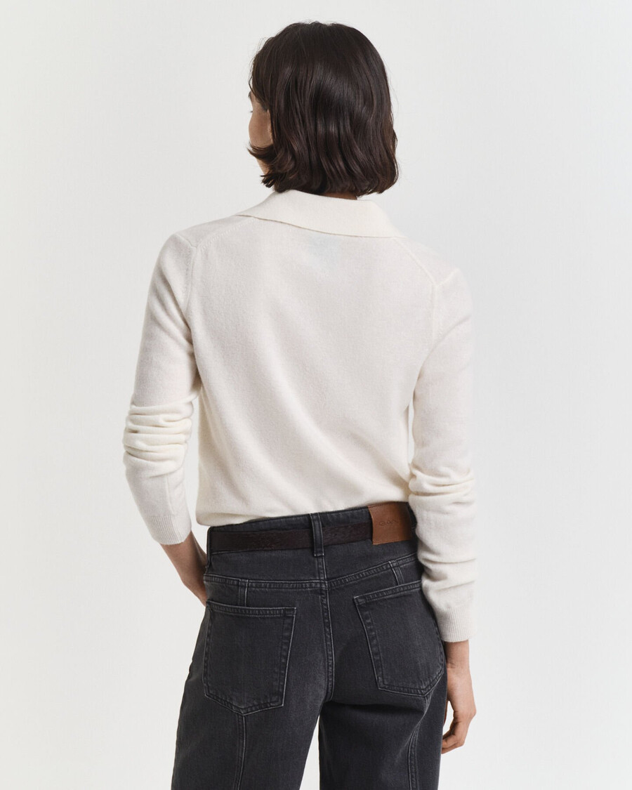 superfine lambswool rugger - cream