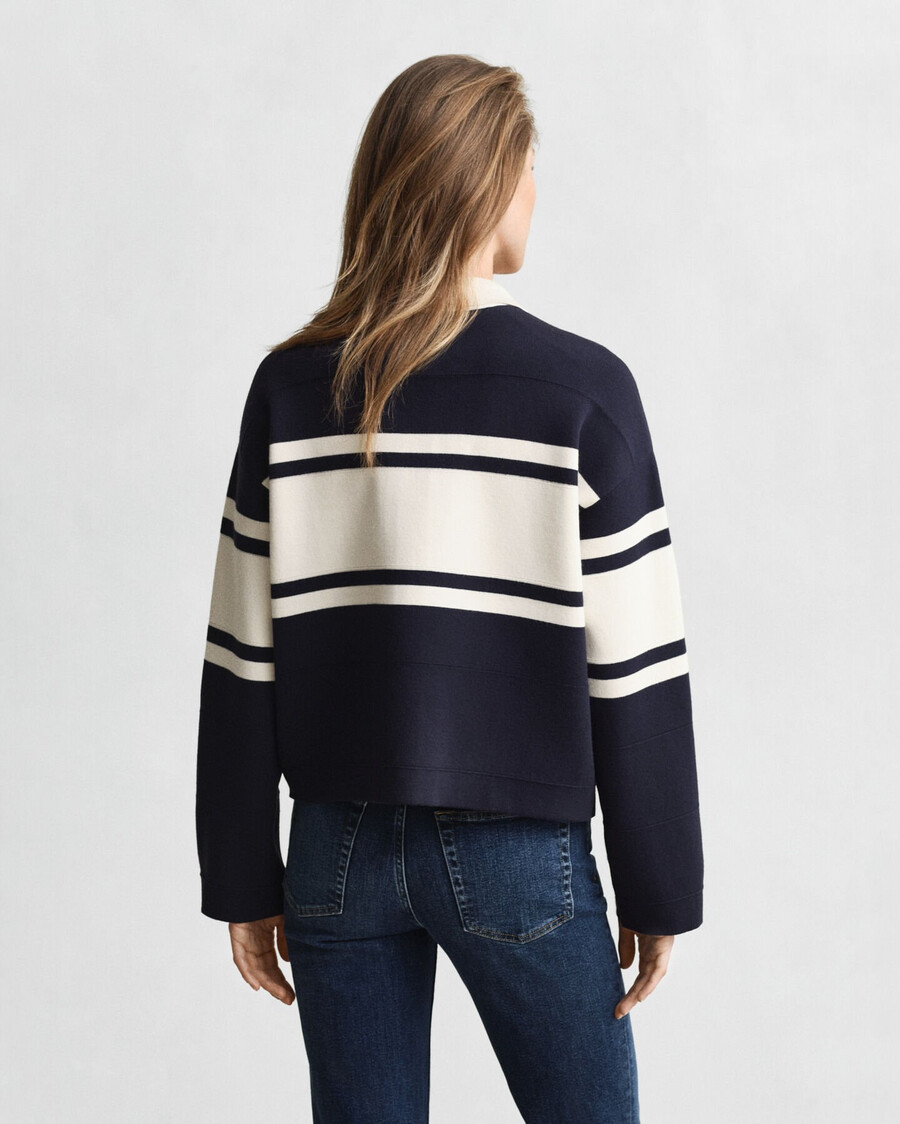 color blocked cardigan - evening blue