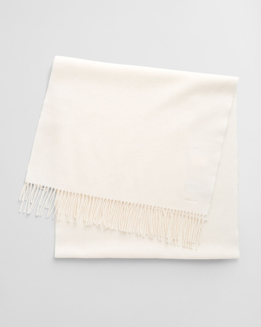 woven wool scarf - cream